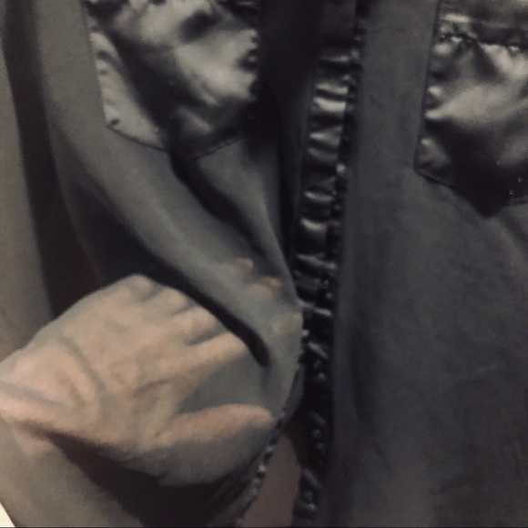 Sheer Black GUESS Button-up - Picture 3 of 5